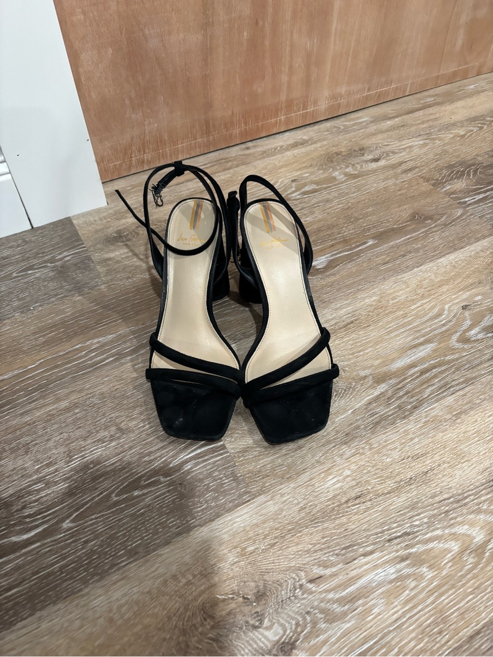 Sam Edelman Black Strappy Block Heel Sandals